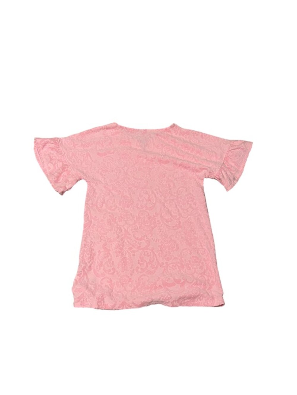Women’s Pink Floral Ruffle Sleeve Top - Picture 4 of 5